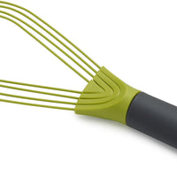 981000 Twist Whisk 2-In-1 Collapsible Balloon and Flat Whisk Silicone Coated Steel Wire, Sky
