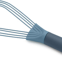 981000 Twist Whisk 2-In-1 Collapsible Balloon and Flat Whisk Silicone Coated Steel Wire, Sky