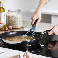 981000 Twist Whisk 2-In-1 Collapsible Balloon and Flat Whisk Silicone Coated Steel Wire, Sky