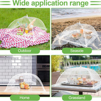 4 Pack Mesh Food Covers 17 inch, Large and Tall Food Covers, Pop-Up Mesh Food Covers Tent Umbrella for BBQs, Outdoors, Screen Tents, Parties Picnics, Fruit Cover