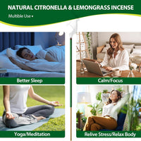 Mosquito Repellent Outdoor Patio 120 PCS Citronella Oil Mosquito Incense Sticks Natural Organic Mosquito Barrier Mosquito Repeller for Backyard Travel Camping Indoors Gnat Mosquito Control