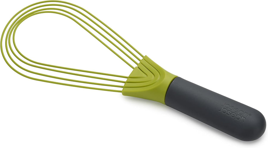 981000 Twist Whisk 2-In-1 Collapsible Balloon and Flat Whisk Silicone Coated Steel Wire, Sky
