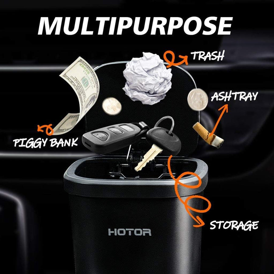 2 Car Trash Cans, Trash Cup with 30 Additional Trash Bags 