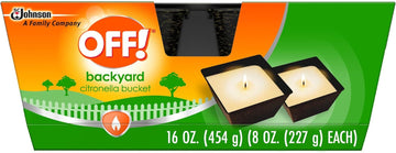 OFF! Backyard Citronella Scented Candle, Ambiance Enhancing Centerpiece, Burns for up to 25 Hours, 16 oz ( Pack of 2)