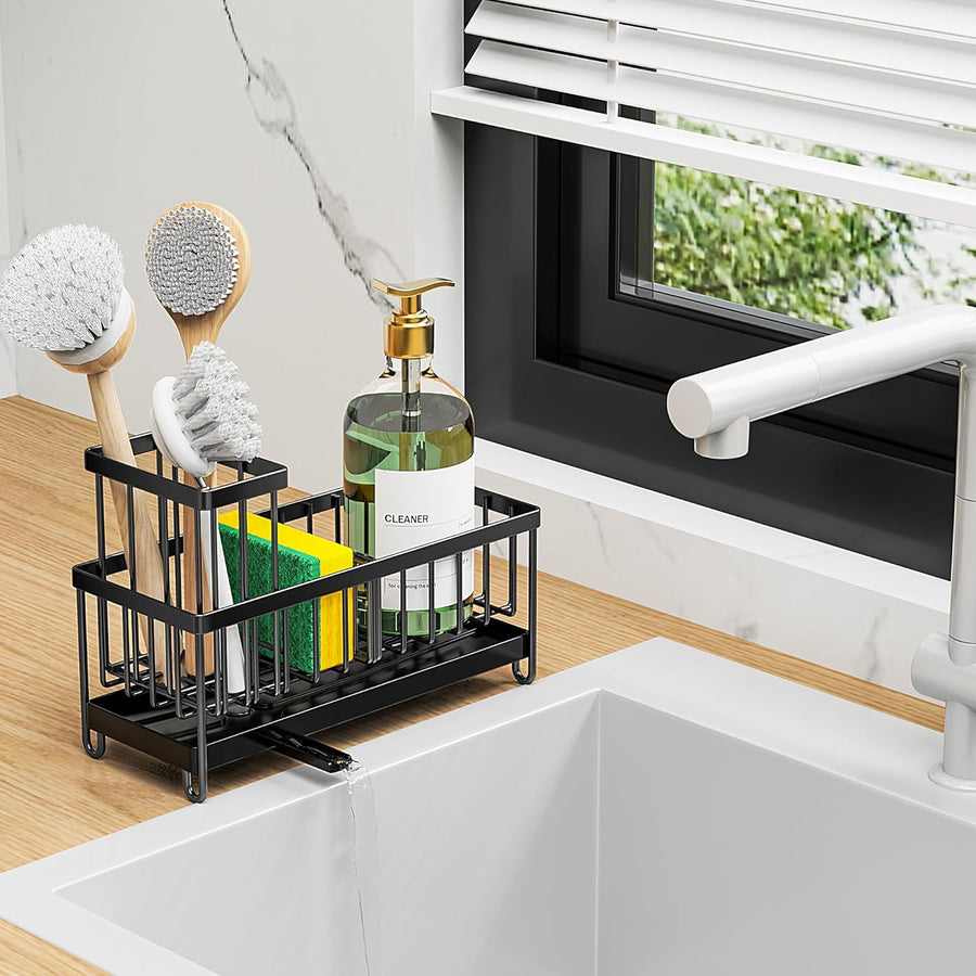 Black Sponge Holder for Kitchen Sink